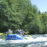 McKenzie River whitewater rafting is great family sport.