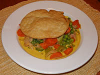 Roast chicken and vegetables potpie