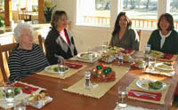 Enjoy friendship during a delicious lunch at the McKenzie Orchards B&B.