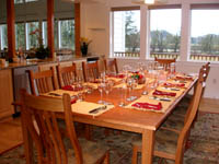 Festive holiday table in our beautiful dining room.
