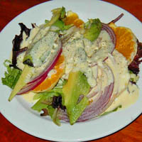 beautiful salad starts your meal